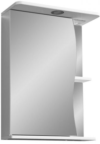 Зеркальный шкаф 55х70 см белый глянец/белый матовый L Stella Polar Верея SP-00000040