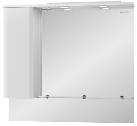 Зеркальный шкаф белый глянец 95,2х86,8 см Edelform Amata 2-809-00-S