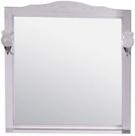 Зеркало 79х88,3 см белый серебряная патина ASB-Woodline Римини Nuovo