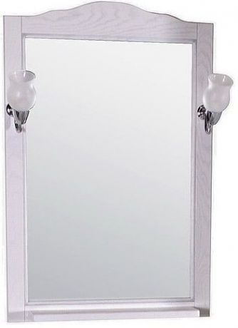 Зеркало 59х88,3 см белый серебряная патина ASB-Woodline Римини Nuovo