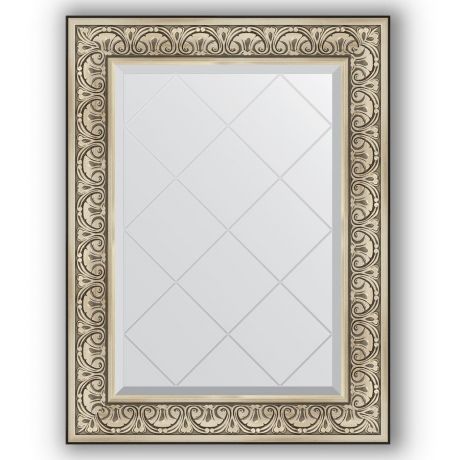 Зеркало 70х92 см барокко серебро Evoform Exclusive-G BY 4123