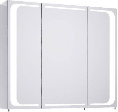Зеркальный шкаф белый глянец 80х70 см Aqwella 5 Stars Milan Mil.04.08
