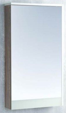 Зеркальный шкаф дуб навара/белый глянец 45,9х81,9 см Акватон Эмма 1A221802EAD80