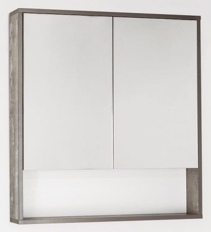Зеркальный шкаф 75х80 см бетон глянец Style Line Экзотик LC-00000398