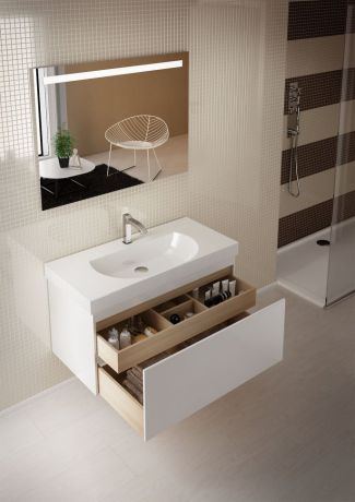 Тумба белый глянец 97,5 см с внутренним ящиком Kerama Marazzi Buongiorno BGN.100.1+1WHT