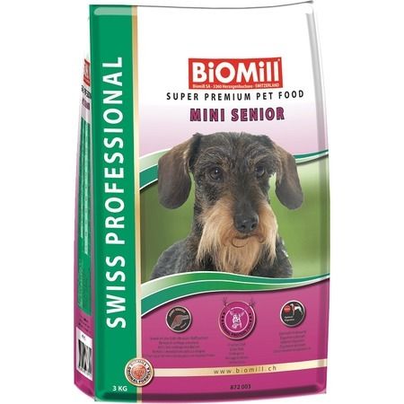 Biomill Biomill swiss professional mini senior для взрослых собак старше 6 лет 3 кг