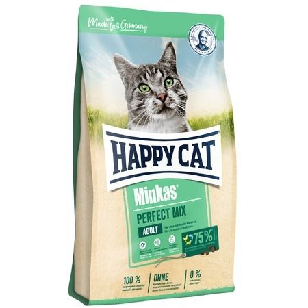 Happy Cat Сухой корм Happy Cat Minkas Perfect Mix для взрослых кошек с птицей, ягненком и рыбой - 4 кг
