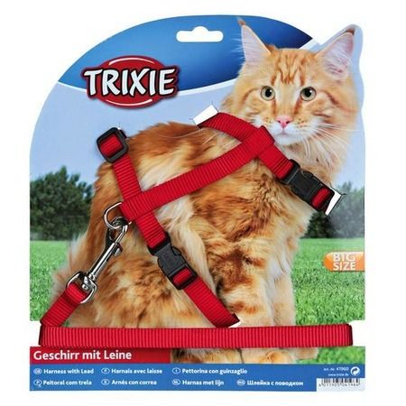 TRIXIE Trixie Шлейка с поводком для крупных кошек, 34-57см/13мм
