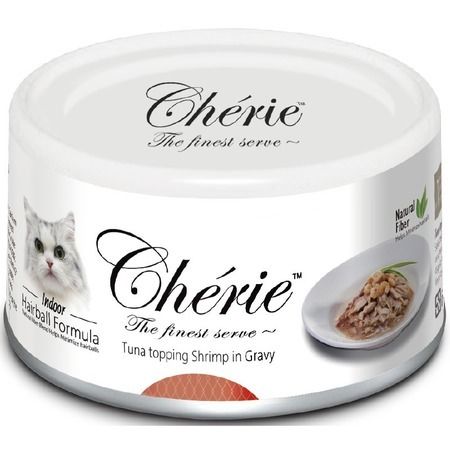 Pettric Pettric Cherie Hairball Control влажный корм для кошек с тунцом и креветкой в подливе - 80 г