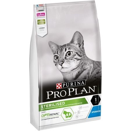 Purina PRO PLAN Сухой корм Pro Plan Cat Adult Sterilised для стерилизованных кошек с кроликом - 7 кг