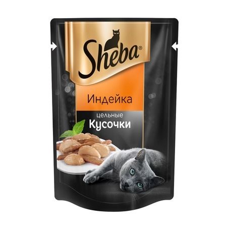 Sheba Sheba влажный корм для кошек с кусочками индейки 80 г