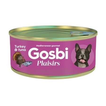 Gosbi Влажный корм Gosbi Plaisirs для взрослых собак с индейкой и тунцом - 185 г
