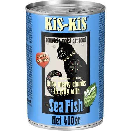KiS-KiS Влажный корм KiS-KiS Canned Food Beef для кошек с морской рыбой - 400 г