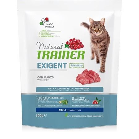 Trainer Сухой корм Trainer Natural Exigent для взрослых привередливых кошек с говядиной - 300 г