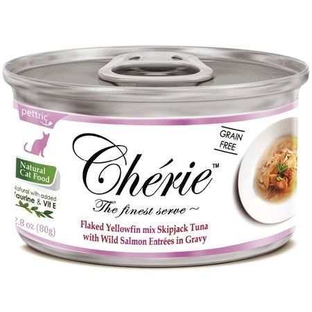 Pettric Pettric Cherie Flaked Yellowfin Mix влажный корм для кошек с тунцом и лососем в подливе - 80 г