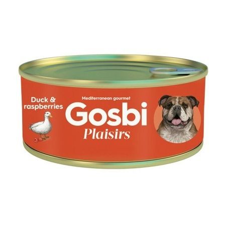 Gosbi Влажный корм Gosbi Plaisirs для взрослых собак с уткой и малиной - 185 г