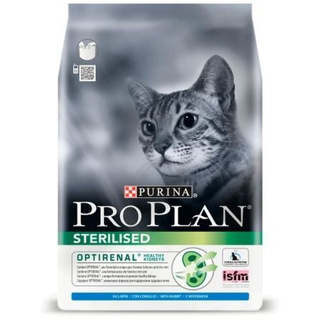 Purina PRO PLAN Сухой корм Pro Plan Cat Adult Sterilised Optirenal для взрослых стерилизованных кошек с кроликом - 400 г