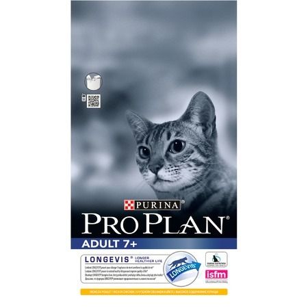 Purina PRO PLAN Сухой корм Purina Pro Plan Cat Senior 7+ Longevis для взрослых кошек старше 7 лет с курицей - 1,5 кг