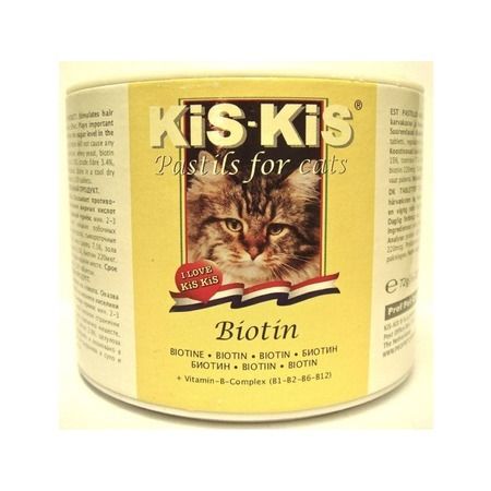 KiS-KiS KiS-KiS Pastils Biotin витаминизированные пастилки для кошек Красивая шерсть 72 г