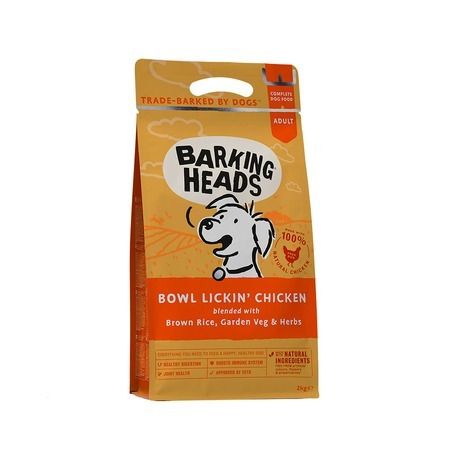 Barking Heads Сухой корм Barking Heads Bowl Lickin Chicken для взрослых собак с чувствительным пищеварением с курицей и рисом - 2 кг