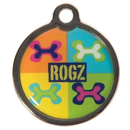 ROGZ Адресник на ошейник для собак ROGZ Fancy Dress Многоцветный Поп-Арт S - 20 мм