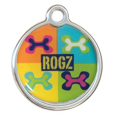 ROGZ Адресник на ошейник для собак ROGZ Fancy Dress Многоцветный Поп-Арт L - 31 мм