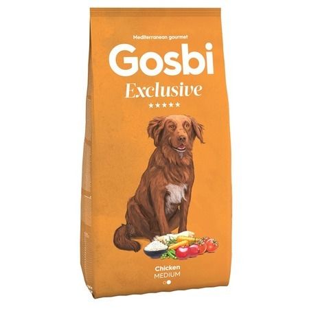 Gosbi Сухой корм Gosbi Exclusive для взрослых собак средних пород с курицей - 12 кг