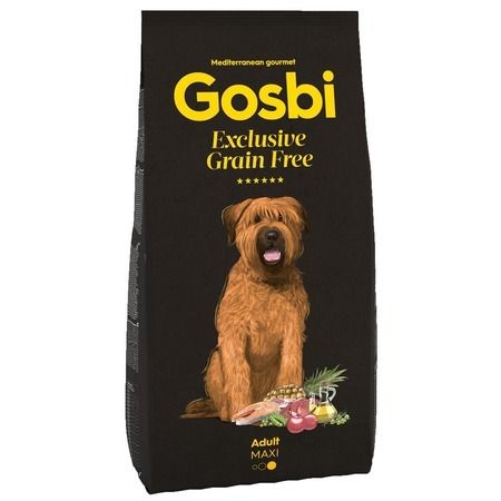 Gosbi Сухой беззерновой корм Gosbi Exclusive для взрослых собак крупных пород с лососем и ягненком - 3 кг