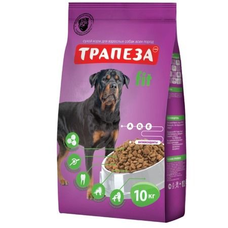 Трапеза Сухой корм Трапеза Fit для взрослых собак с регулярными физическими нагрузками со свининой, говядиной и курицей - 10 кг
