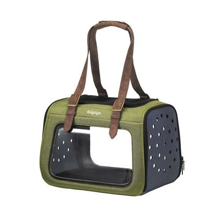 IBIYAYA Складная сумка-переноска Ibiyaya для собак и кошек до 6 кг, зеленая