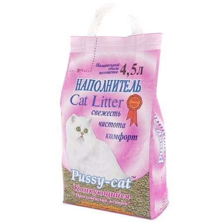 Pussy-Cat Pussy-Cat Розовый бентонитовый комкующийся наполнитель для кошек - 4,5 л