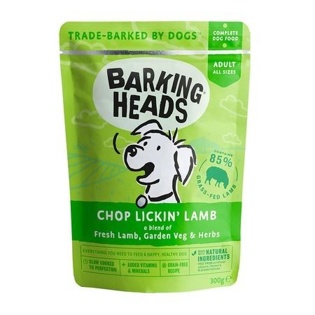 Barking Heads Влажный корм Barking Heads Chop Lickin Lamb для взрослых собак с ягненком - 0,300 кг