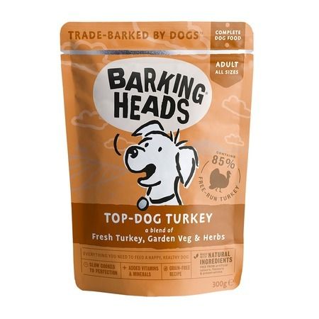 Barking Heads Влажный корм Barking Heads Top Dog Turkey для взрослых собак с индейкой - 0,300 кг