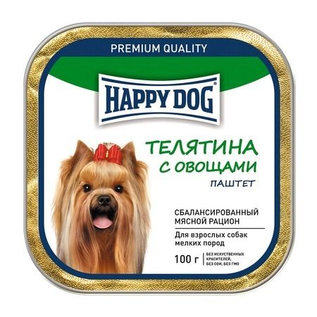 Happy Dog Влажный корм Happy Dog для собак мелких пород с ягнёнком и рисом - 100 г