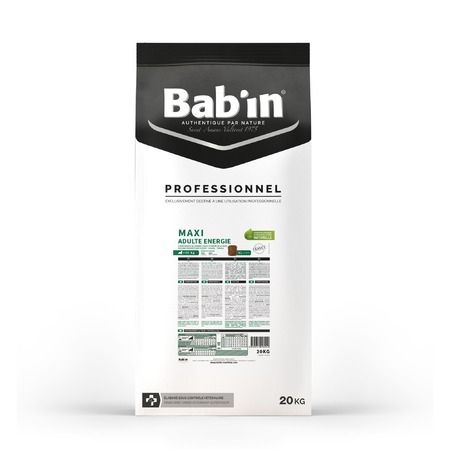 Babin Сухой корм Babin Professionnel Maxi Adulte Energie для активных взрослых собак крупных пород с уткой и свининой - 20 кг