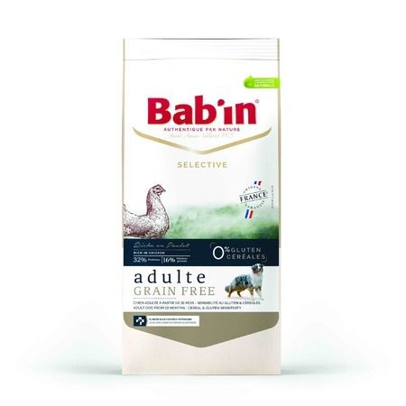 Babin Сухой беззерновой корм Babin Selective Adulte Grain Free для взрослых взрослых собак с курицей и форелью - 12 кг