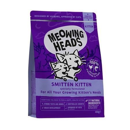 Meowing Heads Сухой корм Meowing Heads Smitten Kitten для котят с курицей и рисом - 450 г