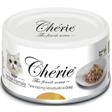 Pettric Pettric Cherie Hairball Control влажный корм для кошек с тунцом и хлопьями копченого тунца-бонито в подливе - 80 г