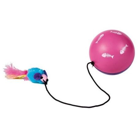 TRIXIE Trixie Игрушка для кошки Мяч с мышкой, ф9 см