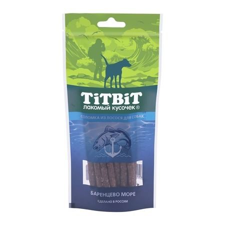 TiTBiT Лакомство Titbit Соломка из лосося для собак - 75 г