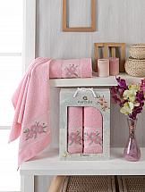 Комплект полотенец ТомДом Рокара (розовый)