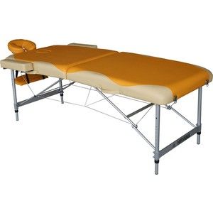 Массажный стол DFC Nirvana elegant premium, 192х75х6 cm, (алюминиевые ножки, оранжево-белый)