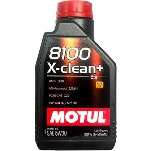 Моторное масло MOTUL 8100 X-clean+ 5W-30 1 л