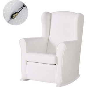 Кресло-качалка Micuna Wing/Nanny Relax white/white искусственная кожа