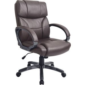 Кресло руководителя Helmi HL-E08 Receipt экокожа коричневая
