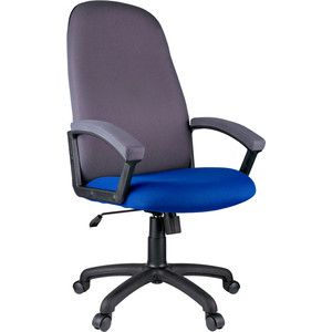 Кресло руководителя Helmi HL-E79 Elegant ткань TW синяя/серая