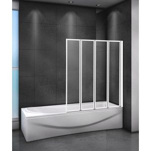 Шторка для ванной Cezares Relax 90x140 Punto, белая, правая (RELAX-V-4-90/140-P-Bi-R)