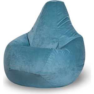 Кресло-мешок POOFF Голубое микровельвет XXL