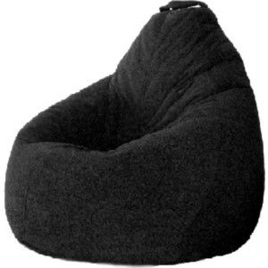 Кресло-мешок POOFF Груша велюр черный XL
