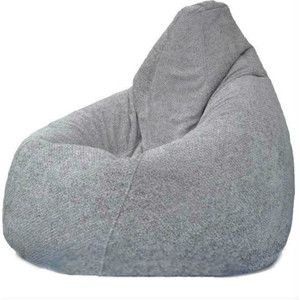 Кресло-мешок POOFF Груша велюр серый XL